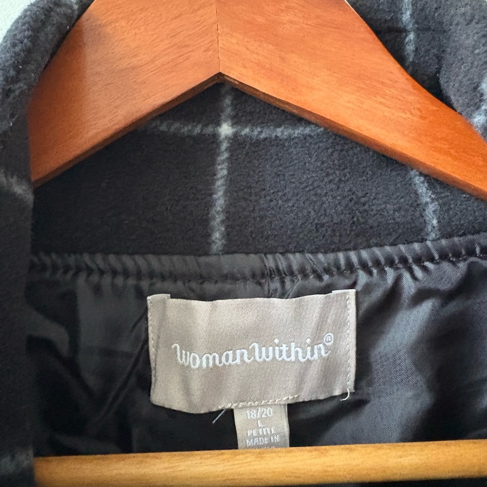 Woman Within Fleece Funnel Neck Swing Coat - Picture 7 of 15